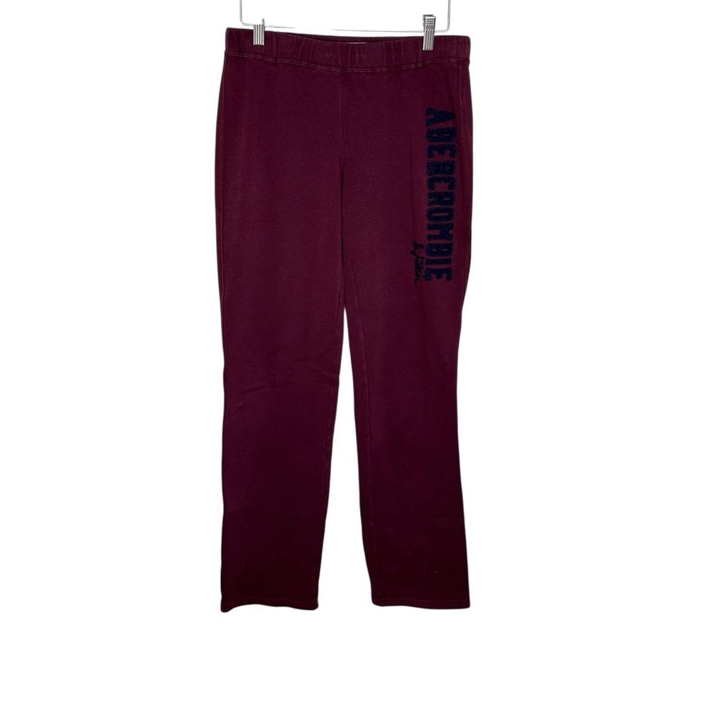 Aberombie & Fitch Women's S Maroon Blue Sweatpants Y2K Retro‎ 30" Inseam